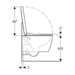 Geberit iCon Set Wand-WC Tiefspüler verkürzte Ausladung geschlossenes Keramikdesign,... GEBERIT-502381001 4025410627995 (Abb. 1)