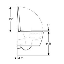 Geberit iCon Set Wand-WC Tiefspüler, verkürzte Ausladung, geschl. Keramikdesign, Tur... GEBERIT-503049JT1 4064746019883 (Abb. 1)