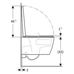 Geberit iCon Set Wand-WC Tiefspüler, verkürzte Ausladung, geschl. Keramikdesign, Tur... GEBERIT-503049JT1 4064746019883 (Abb. 1)