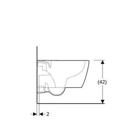 Geberit iCon Wand-WC Tiefspüler, verkürzte Ausladung 49cm geschlossene Form, Rimfree... GEBERIT-502380008 4025410627988 (Abb. 1)