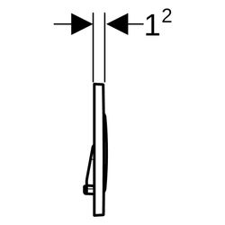 Geberit Drückerplatte Sigma20 mit 2-Mengen-Spülung, Weiß, Hochglanz verchromt, 11588... GEBERIT-115882KJ1 4025416544562 (Abb. 1)