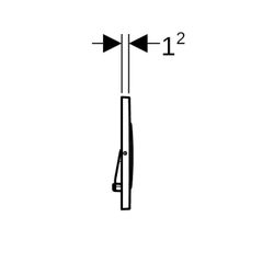 Geberit Sigma 20 Drückerplatte mit 2-Mengen-Spülung, verschromt, Edelstahl gebürstet... GEBERIT-115889SN1 4025416544937 (Abb. 1)