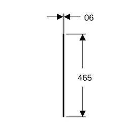 Geberit ONE Abdeckung für Seitenschrank und Seitenelement, Glas 45x0,6x46,5cm, Weiß/... GEBERIT-505082001 4025410630629 (Abb. 1)
