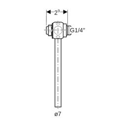 Geberit Probenahmeventil Rohrgewinde G 1/4"... GEBERIT-619709001 4025410651617 (Abb. 1)