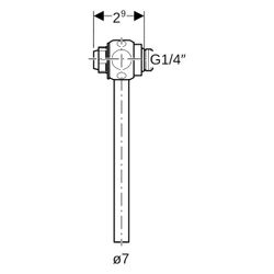 Geberit Probenahmeventil, DN 8, G 1/4", 11x2,9cm, Siliziumbronze, 619709001... GEBERIT-619709001 4025410651617 (Abb. 1)