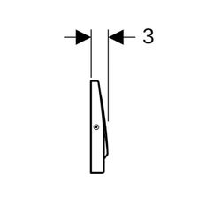 Geberit Delta 10 Drückerplatte für Spül-Stopp-Spülung, verschraubbar... GEBERIT-115101005 4025410652768 (Abb. 1)