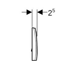 Geberit Delta 15 Drückerplatte für Spül-Stopp-Spülung, Mattverchromt... GEBERIT-115120465 4025410652850 (Abb. 1)