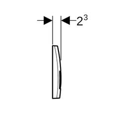 Geberit Delta 50 Drückerplatte, 2-Mengen-Spülung, Weiß... GEBERIT-115105115 4025410653147 (Abb. 1)