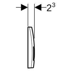 Geberit Betätigungsplatte Delta50, 2-Mengen-Spülung, 24,6x16,4x2,3cm, Kunststoff, We... GEBERIT-115105115 4025410653147 (Abb. 1)