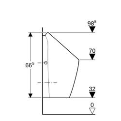 Geberit Preda Urinal für Unterputzsteuerung Zulauf hinten, Weiß... GEBERIT-116070001 4025416529033 (Abb. 1)
