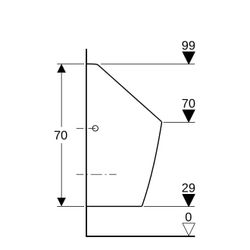 Geberit Selva Urinal für Unterputzsteuerung Zulauf hinten, Weiß... GEBERIT-116080001 4025416530091 (Abb. 1)