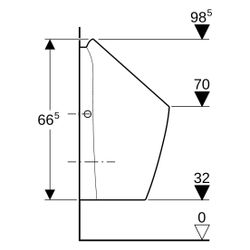 Geberit Urinal Preda, spülrandlos, wasserlos, 66,5x31x37cm, Sanitärkeramik, Weiß, 11... GEBERIT-116071001 4025416529798 (Abb. 1)