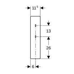 Geberit Abdeckung für Hygienespülung verkehrsweiß... GEBERIT-616221IH1 4025416551911 (Abb. 1)