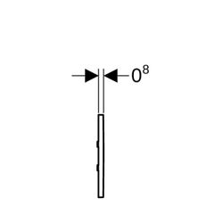 Geberit Typ 20 (Typ 30) Abdeckplatte Urinalsteuerung mit elektronischer Spülauslösun... GEBERIT-116037KJ1 4025416521433 (Abb. 1)