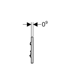 Geberit Typ 20 (Typ 30) Drückerplatte Urinalsteuerung mit pneumatischer Spülauslösun... GEBERIT-116017KJ1 4025416520962 (Abb. 1)