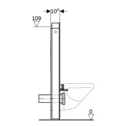 Geberit Monolith Sanitärmodul für Wand-WC, Höhe 114cm, Frontverkleidung aus Glas Sch... GEBERIT-131031SJ6 4025410523709 (Abb. 1)