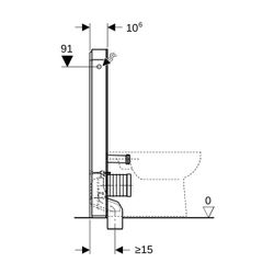 Geberit Monolith Plus Sanitärmodul für Stand-WC 101cm, Frontverkleidung Glas Weiß, S... GEBERIT-131203SI7 4025410762832 (Abb. 1)