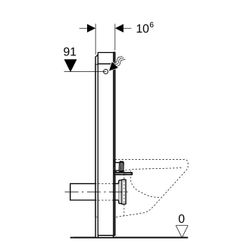 Geberit Monolith Sanitärmodul für Wand-WC, Höhe 101cm, Frontverkleidung aus Glas Lav... GEBERIT-131022JK5 4025410952011 (Abb. 1)