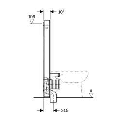 Geberit Monolith Plus Sanitärmodul für Stand-WC 114cm, Frontverkleidung Glas Schwarz... GEBERIT-131233SJ7 4025410763334 (Abb. 1)