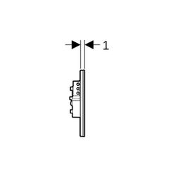 Geberit WC-Steuerung elektronisch Netz, 2-M, mit Sigma 80 Drückerplatte Square, berü... GEBERIT-116090SG6 4025410532114 (Abb. 1)