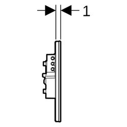 Geberit WC-Steuerung elektronisch Netz, 2-M, mit Sigma80 Drückerpl. Square, berühr.,... GEBERIT-116090SM6 4025410531841 (Abb. 1)