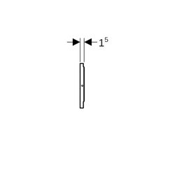 Geberit Sigma 10 WC-Steuerung elektronisch Netz, 1-Mengen-Auslösung, Mattschwarz, Sc... GEBERIT-115890166 4025410703668 (Abb. 1)