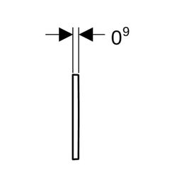 Geberit Typ 20 (Typ 30) Drückerplatte für Urinalsteuerung mit pneumatischer Spülausl... GEBERIT-243270KH1 4025416521846 (Abb. 1)