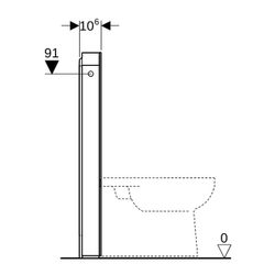Geberit Monolith Sanitärmodul für Stand-WC, Höhe 101cm, Frontverkleidung aus Steinze... GEBERIT-131003005 4025410519320 (Abb. 1)