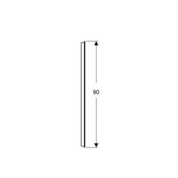 Geberit Option Basic Square Lichtspiegel Beleuchtung oben, 100x90x3cm, Aluminium elo... GEBERIT-502814001 4025410060273 (Abb. 1)