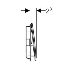 Geberit Sigma 70 Drückerplatte, 2-Mengen-Spülung Square Breite 25cm, Rotgold gebürst... GEBERIT-115622QB1 4025410762337 (Abb. 1)