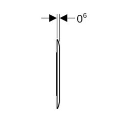 Geberit Sigma 70 Abdeckrahmen für Drückerplatte, Square, Schwarzchrom poliert... GEBERIT-115623QC1 4025410059116 (Abb. 1)