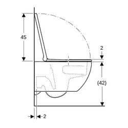 Geberit Acanto Wand-WC-Set Tiefspüler geschlossenes Keramikdesign TurboFlush Weiß, W... GEBERIT-502774001 4025410066831 (Abb. 1)