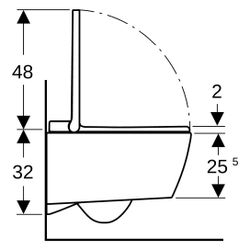 Geberit Dusch-WC AquaClean Sela Square, Wandhängend, Spülrandlos, KeraTect, 57x37,5x... GEBERIT-146250211 4025410103079 (Abb. 1)