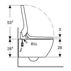 Geberit AquaClean Tuma Comfort Dusch-WC-Komplettanlage, Wand-WC, Weiß/Glas... GEBERIT-146290SI1 4025416219446 (Abb. 1)