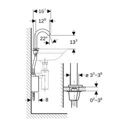 Geberit Piave Waschtischarmatur, Standmontage, Batteriebetrieb, mit AP-Funktionsbox,... GEBERIT-116168SN1 4025410064806 (Abb. 1)