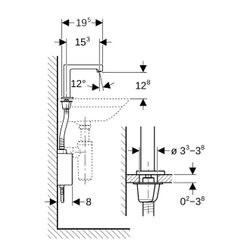 Geberit Brenta Waschtischarmatur, Standmontage, Batteriebetrieb, mit AP-Funktionsbox... GEBERIT-116173141 4025410063823 (Abb. 1)