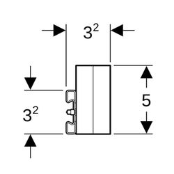 Geberit GIS Set Paneelstreifen verschraubt, 2 Stück... GEBERIT-461209001 4025410089342 (Abb. 1)