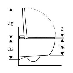Geberit AquaClean Alba WC-Komplettanlage Wand-WC, Weiß, KeraTect... GEBERIT-146350011 4025410095015 (Abb. 1)