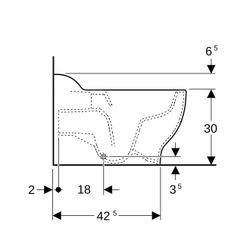 Geberit Bambini Stand-WC für Kinder, Tiefspüler Rimfree, Höhe 30cm, Weiß... GEBERIT-502966001 4025410104908 (Abb. 1)