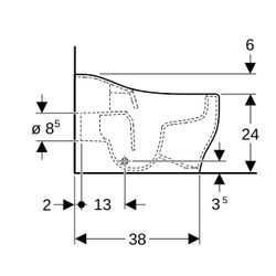 Geberit Bambini Stand-WC für Kleinkinder Tiefspüler Rimfree, Höhe 24cm, Weiß, KeraTe... GEBERIT-502965008 4025410104878 (Abb. 1)