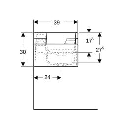 Geberit Bambini Spiel-/Waschlandschaft, 3 Waschplätze, tieferes Becken links B 140cm... GEBERIT-502975791 4064746000706 (Abb. 1)
