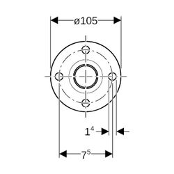 Geberit Mapress Edelstahl Flansch PN 10/16, mit Einschubende d 22mm, DN 20... GEBERIT-33744 4025410751065 (Abb. 1)
