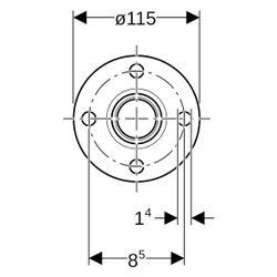 Geberit Mapress Edelstahl Flansch PN 10/16, mit Pressmuffe D 28mm, DN 25... GEBERIT-33735 4024723337355 (Abb. 1)