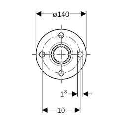 Geberit Mapress Edelstahl Flansch PN 10/16, mit Pressmuffe d 35mm, DN 32... GEBERIT-33736 4024723337362 (Abb. 1)