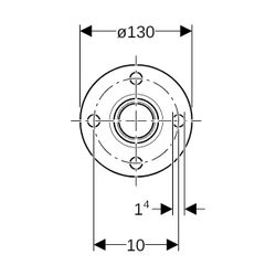 Geberit Mapress C-Stahl Flansch 6 bar, mit Pressmuffe Außendurchmesser 42mm, DN 40... GEBERIT-23747 4024723237471 (Abb. 1)