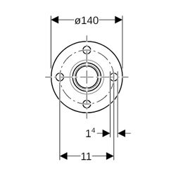Geberit Mapress C-Stahl Flansch 6 bar, mit Pressmuffe Außendurchmesser 54mm, DN 50... GEBERIT-23748 4024723237488 (Abb. 1)