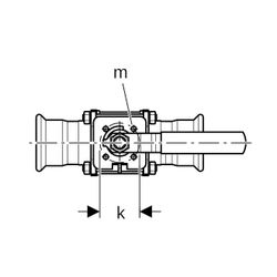 Geberit Mapress Edelstahl Kugelhahn mit Betätigungshebel, geflanscht Außendurchmesser 22... GEBERIT-92102 4024723921028 (Abb. 1)
