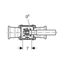 Geberit Mapress Edelstahl Kugelhahn mit Betätigungshebel, geflanscht Außendurchmesser 88... GEBERIT-92108 4024723921080 (Abb. 1)