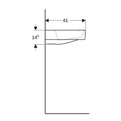 Geberit ONE Waschtisch Abgang horizontal, B 50cm, Tiefe 41cm, ohne Hahnloch, ohne Üb... GEBERIT-505018001 4025410593764 (Abb. 1)