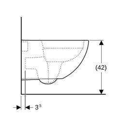 Geberit Acanto Wand-WC Tiefspüler, geschlossene Form, Rimfree Tiefe 51cm, Weiß... GEBERIT-500600012 4022009353242 (Abb. 1)